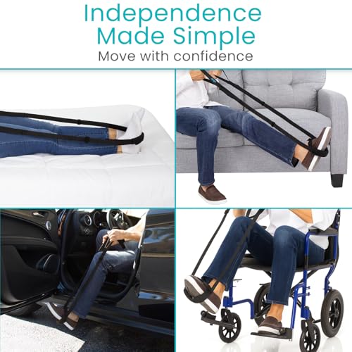 Vive Leg Lifter Strap - Leg Raise Stretch Strap w/Loop for Physical