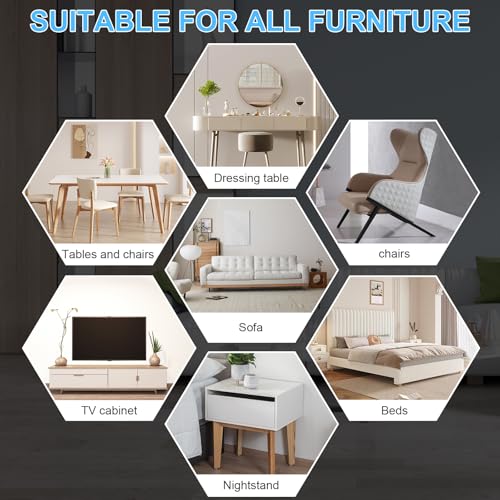 New Upgrade Furniture Movers Sliders, 4+4 Pack 4.3" Multi-Surface Furniture Sliders with Groove Design, Round 4PCS Moving Pads and 4 Hardwood Socks, Protect Floor and Easily Move Furniture - size: 4.3in Round 4+4Pack