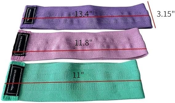 3PCS Resistance Bands, 3 Levels Cloth Booty Loop Bands, Thick Workout Squat Bands for Home Fitness Gym Yoga