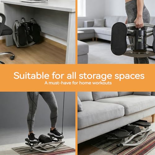 Rock Stepper with Resistance Bands Ultra-QuietHydraulic Lateral Stepper, Fully Assembled Side to Sidestep Rocker for Home Office, 250LBS Capacity