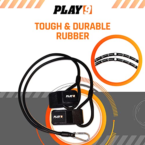 Play 9 Sports Resistance Exercise Bands Baseball Activation Elastic Training Athletes Equipment Bands - color: Black, style: Adult Wrist Strap