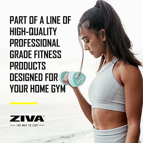 ZIVA Neoprene Tribell Dumbbell Pairs - Set of 2 Hand Weights, Non-Slip Durable Rubber Finish, No-Roll Design for Rigorous Exercise and Strength Training (Avail in 2-20 lb Pairs) - style: 6-lb, BK