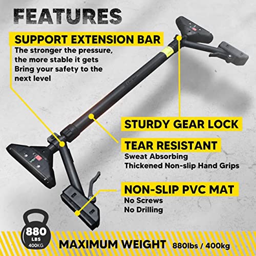 Pull Up Bar/Chin up bar Upper Body Workout Bar | Super load-bearing, Dual Security Locking Fitness Strength Training Equipment