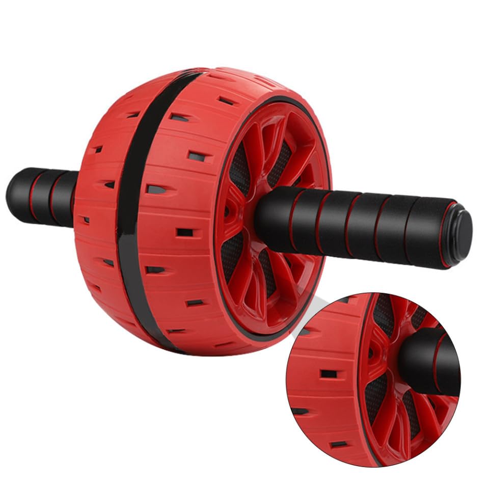 Silent Ab Roller Wheel for Core Strengthening Fitness Abdominal Muscle Trainer with Knee Mat Suitable for Men Women Beginners and Experts Home Gym Exercise Equipment