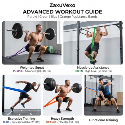 Pull Up Bands, Resistance Bands, Pull Up Assistance Band Exercise Bands for Men & Women Working Out, Body Stretching, Physical Therapy, Muscle Training