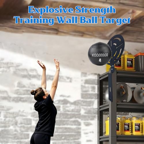 Wall Ball Target – Adjustable Rack Mountable Medicine Ball Target for Power Rack Attachments, Detachable Heavy-Duty Steel Power Rack Accessory for Home & Gym, Explosive Strength Training Equipment