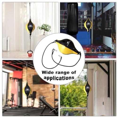 Double End Boxing Speed Bag: Speed Bags for Boxing Reaction Agilit & Hand Eye Coordination Training - Boxing Reflex Ball for Home Gym