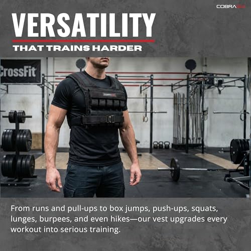 Weighted Vest for Men | Adjustable Weight Vest with Removable Iron Weights | Heavy Duty Workout Vests for Walking, Running, CrossFit, Strength Training, Rucking & Calisthenics | 35lbs & 44lbs