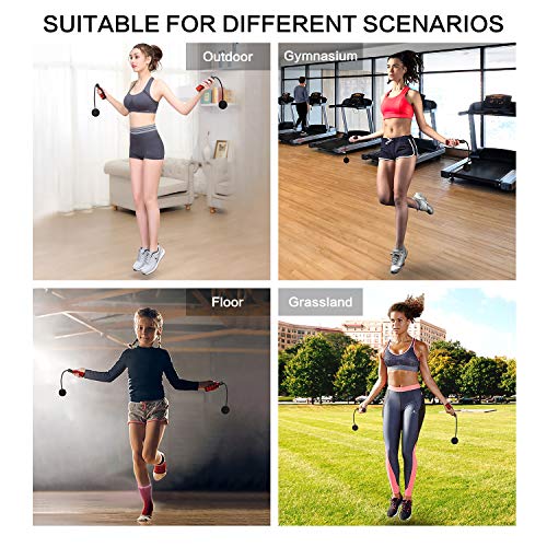 Jump Rope, Training Ropeless Skipping Rope for Fitness, Adjustable Weighted Cordless Jump Rope for Men and Women