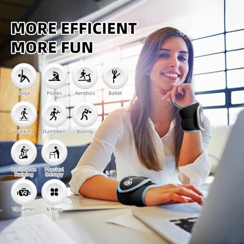 Weighted Gloves - Wrist Weights with Thumb Loops for Women, 0.5lb*2 1lb*2 2lbs*2 Set, Arm/Hand Weights for Running Walking Pilates Yoga