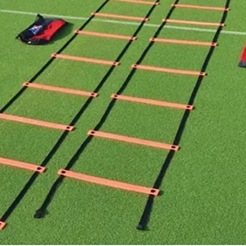 Ladder 12 Rung 20ft Speed Training Set with 10 Discs & Carrying Bag for Soccer and Sports Enhancement