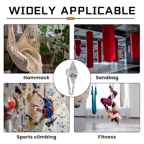 3 Pack Resistance Band Wall Anchor, Wall Mount for Resistance Bands, Workout Anchors Wall Resistance with Hook for Fitness Bands, Space Saving Workout Equipment