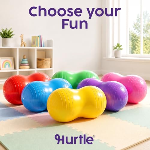 Hurtle Peanut Shaped Exercise Ball, Yoga Active Seat, Bounce Balance Desk Chair, Wiggle Flexible Sitting Ball for Kids, Boys, Girls and Adults