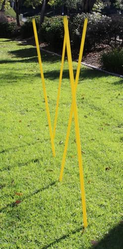 BlueDot Trading Soccer Agility Poles | Telescopic, Fixed & Collapsible Options (4, 6, 8 Piece Sets) Speed Training Poles for Agility Drills, Outdoor Games, Football & Sport Training Equipment - size: 4, style: Fixed