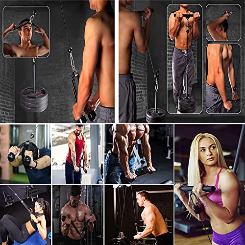 LAT Pulley System for Home Gym ā Strength Training Fitness Equipment Cable Machine for Triceps, Biceps, Back & Shoulder Workouts - color: Nylon