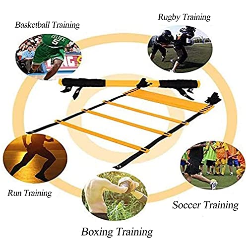 Agility Ladder Agility Ladder, Adjustable Speed Ladder Training Ladder, Sports Fitness Training Set, for Sports Training/Athletic Footwork, with Bag(Size:5M) - size: 5M