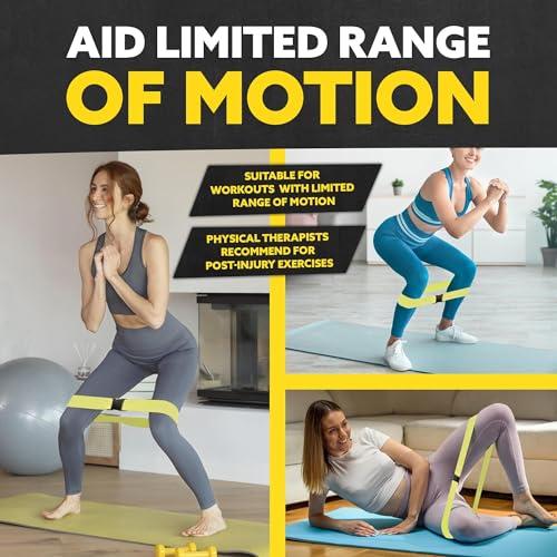 Tribe Lifting Fabric Resistance Bands for Working Out - 5 Exercise Bands Set for Legs and Glutes - Booty Bands for Women and Men - Thick Cloth Workout Bands for Physical Therapy, Hip Training