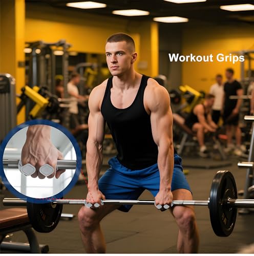 Upgraded Weight Lifting Grips for Women & Men - Extra Large & Thick Non-Slip Gym Grips, Ergonomic Workout Gloves for Pull-Ups, Dumbbell Exercises - color: Grey