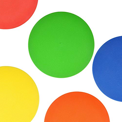 VGEBY 10Pcs Spot Markers, Flat Disc Markers Round Silicone Speed Training Spot Cones Field Marker for Soccer, Basketball, Baseball Supplies Vgeby1 Disc Markers