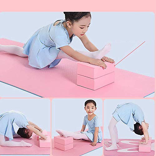 Yoga Blocks 9x6x3, 2 Pack High Density Yoga Brick Foam Blocks to Improve Strength, Flexibility and Balance, Light Weight and Non-Slip Surface, Pilates and Meditation (Gemstone Blue)