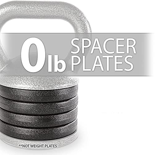 Apex 20lb Adjustable Cast Iron Kettlebell Handle, Compatible with 1” Weight Plates, Up to 50lb Load Capacity for Strength Training, Weightlifting, Home Workouts