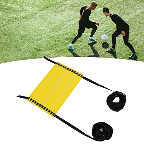 Agile Ladder Football Step Training Rope Ladder, Speed Ladder for Agility Drills, 6m 12 Rungs with Adjustable Width and Carry Bag for Soccer Basketball Volleyball