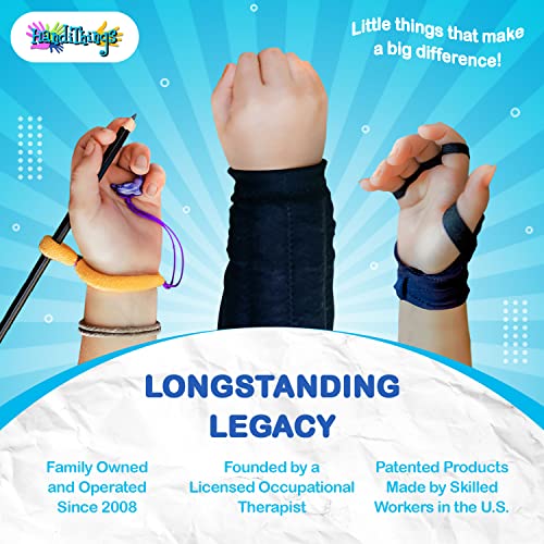 Handithings®: Hand Weight - Beneficial for Tremor Control, Fine Motor Skill Activities, Improved Hand/Wrist Mobility, Writing Stability & Strengthening. Proudly Hand Made in the USA! (WORKS FOR RIGHT OR LEFT HAND) (PLEASE SEE SIZING CHART AND MEASURE HAND