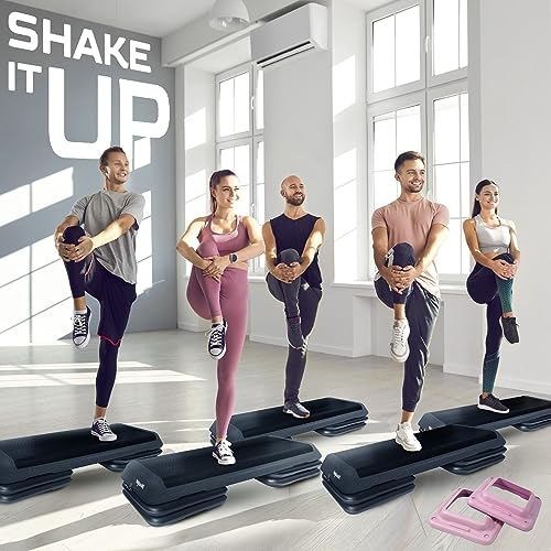 Yes4All 16"x16" Extra Adjustable Risers for Aerobic Exercise Workout Step Platform (Pair) - Not Included Aerobic Step Platform
