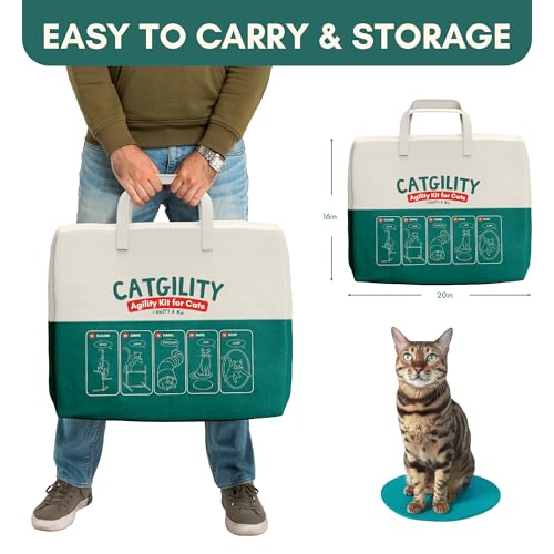 Catgility™ Cat Agility Equipment, Hurdles, Poles, Hoop & Tunnel