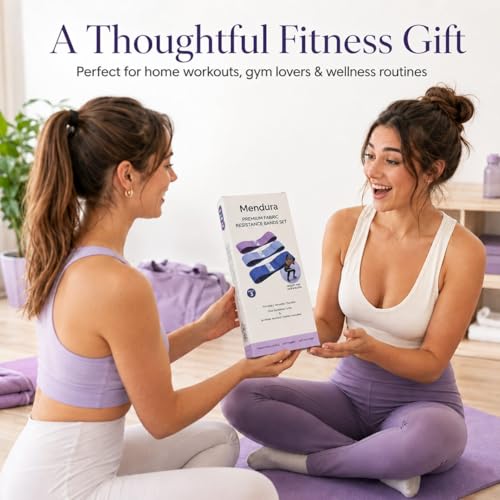 Premium Fabric Resistance Bands, 3 Levels, Non-Slip Booty Bands | Includes guidance cards, workout tracker and carry bag for glutes, thighs, hips, butt, home and gym training.
