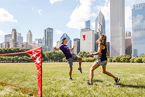 Kickit Inferno | The Original LED Birdie Soccer Trainer | Play at Night Outdoors, Indoors or Backyard, Beach or Tailgate, All Ages Fun & Travel Friendly (Inferno LED - Red)