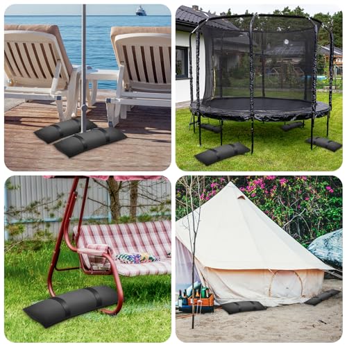 100 LBS Umbrella Base Weights Fillable Sandbags, 2 Packs Sand Bags for Weight, Outdoor Weatherproof Heavy Duty Weight Sandbag for Furniture Umbrella Stand Garden Cantilevers Poolside Accessories