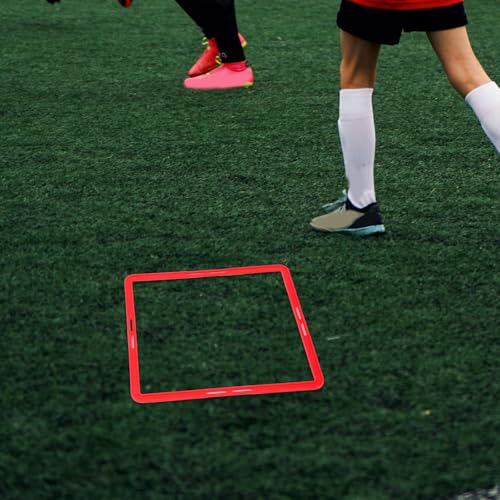 SEWACC 6 Pcs Portable Agility Rings for Football Training, Multi-Function Soccer Agility Circles for Speed and Skill Development
