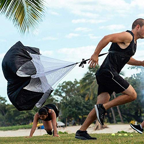 Running Speed Training, Umbrella Speed Chute,Resistance Parachute,Training Parachute,Running Parachute for Adul,Red - color: Red