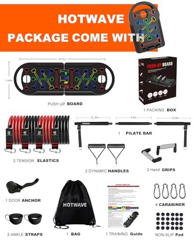 Push Up Board Fitness, Portable Foldable 20 in 1 Push Up Bar at Home Gym, Pushup Handles for Floor. Professional Strength Training Equipment For Man and Women