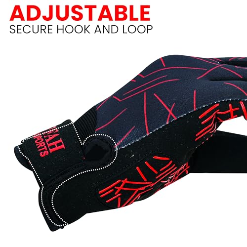 Baseball Batting Gloves for Youth Adult Kids Boys Softball - color: RED, size: Youth Large