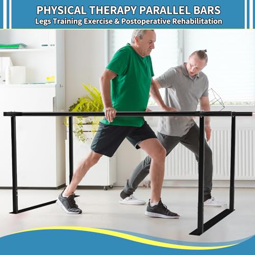 Physical therapy parallel bars, Walking assist bar for rehab & walking balance issues, Adjustable height & width (8FT) - size: 8FT