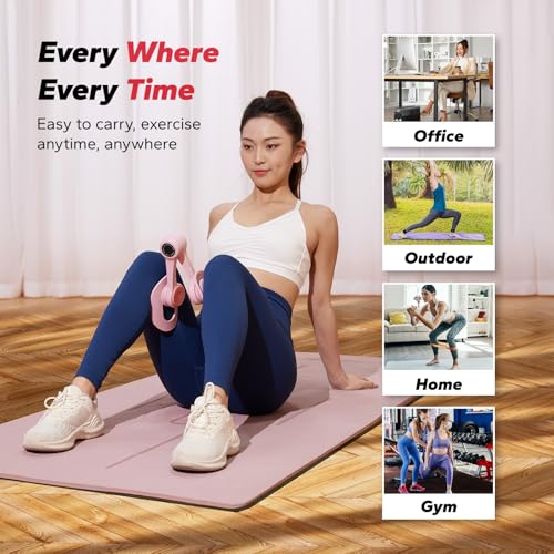 MERACH Thigh Trainer, Pelvic Floor Exercise Devices with Resistance Band, Inner Thigh Exerciser for Women, Home Fitness Equipment for Hip/Leg/Butt