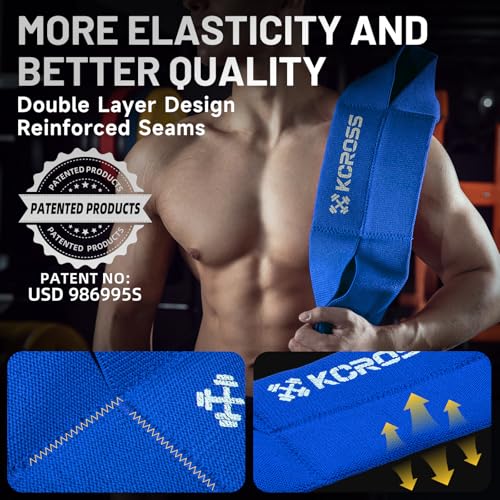 KCROSS Bench Press Band for Men and Women, Weight Lifting Bench Press Band, Push Up Exercise Bench - color: Blue, size: M(7.6in)