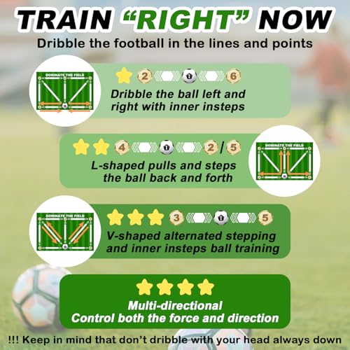 Non-Slip Thickened Soccer Training Mat with Guide - color: Green-White