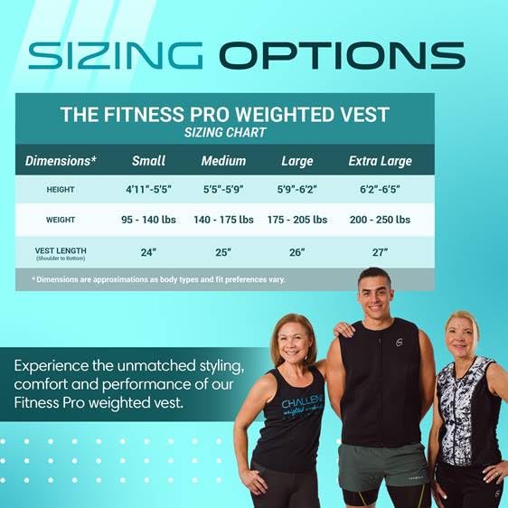 Challenge Weighted Workoutwear 8lb weighted vest - size: XL