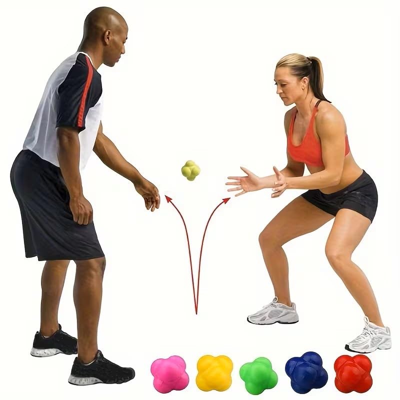 1pc Hexagonal Reaction Ball, Agility Hexagonal Tennis Training Sports Fitness Balls