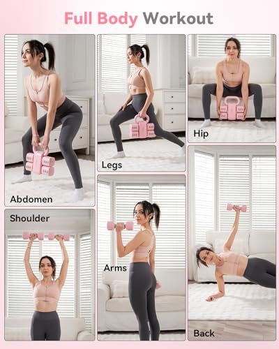 2-in-1 Adjustable Kettlebell Dumbbell Set for Women - color: Black, style: Set