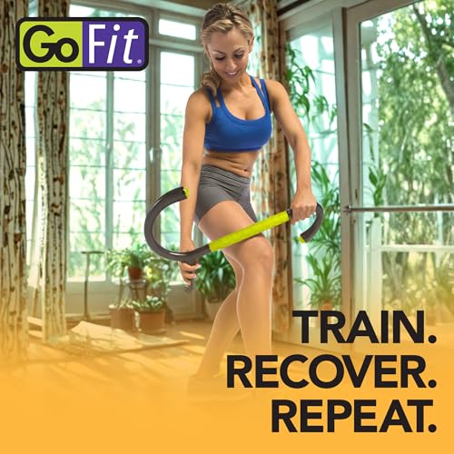 GoFit Muscle Self Massage Hook, Ergonomic Massage Bar for Targeted Muscle Relief, Trigger Point and Deep Tissue Massage Tool for Back, Shoulders, and Legs