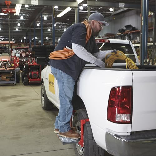 Ironton Truck Tire Service Step, 300 Lb Capacity, Fits Tires up to 13 in. Deep, Non-Slip Steel Platform, Folds Flat for Storage, Fully Assembled, for Trucks, SUVs and Semi Trucks