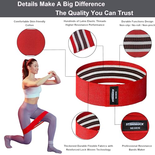 Fabric Resistance Bands for Working Out, 3 and 4 Levels Booty Bands Long Resistance Bands for Women and Men | Elastic Bands for Exercise Bands Resistance Workout Bands Resistance