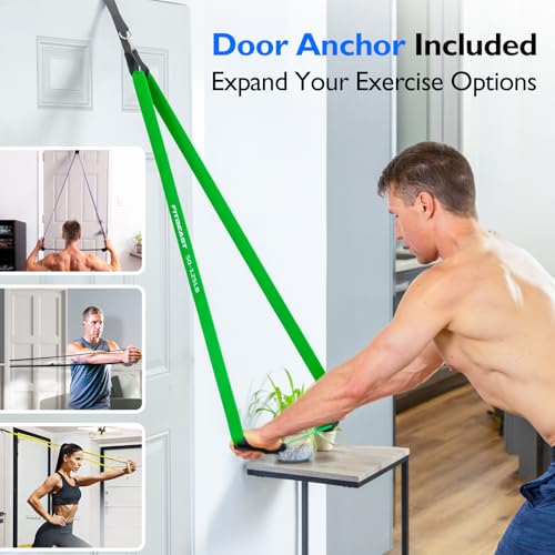 FitBeast Resistance Bands Set, Pull Up Assist Bands for Strength Training, Pilates, Yoga, Powerlifting, Stretching, Mobility Exercises, Muscle Toning, Full Body Workout - color: Vibrant๏ผ5-125 lbs)