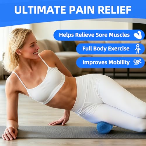 Peanut & Spiky Ball Set for Physical Therapy Blue - color: Bright Blue