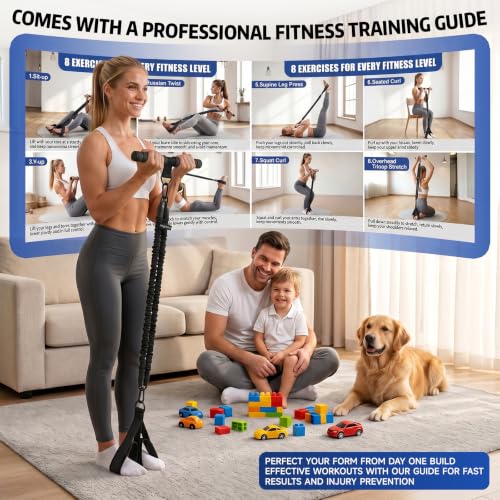 Pedal Resistance Band with Handle, 90LBS Adjustable Exercise Band - color: Black