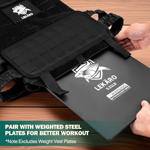 Adjustable Weighted Vest for Men Women – Tactical Vest for Rucking, HIIT & CrossFit, Fits 10x12 Plates, 600D Breathable Weight Vest & Exercise Vest for Strength Training, Weights Not Included - color: Black-1